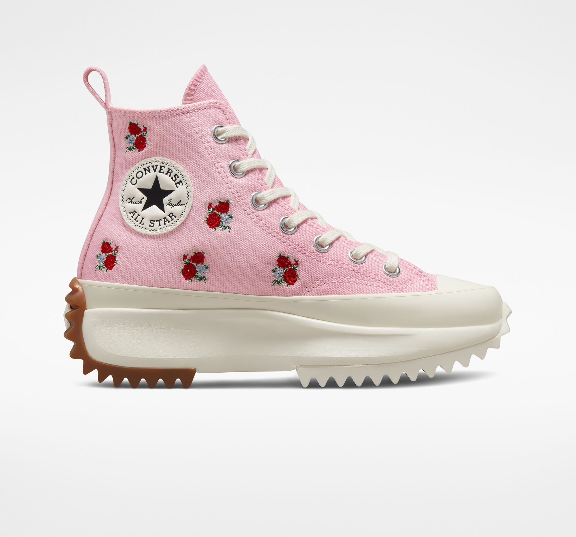Run Star Hike Platform Embroidered Floral High Top